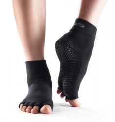 Bezprstové protiskluzové ponožky - barva black (černé)